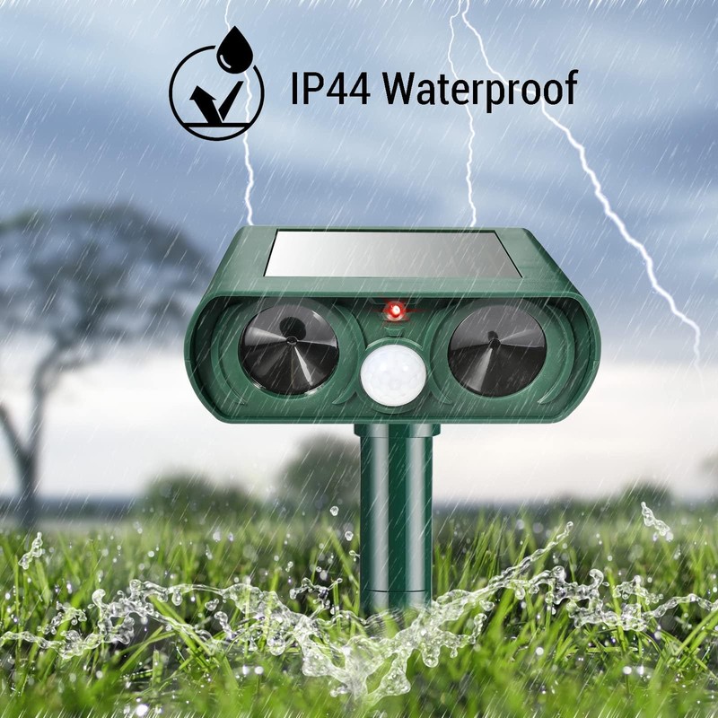 Thoveneth 4 Pack Ultrasonic Animal Repellent Cat Repellent Outdoor Deer