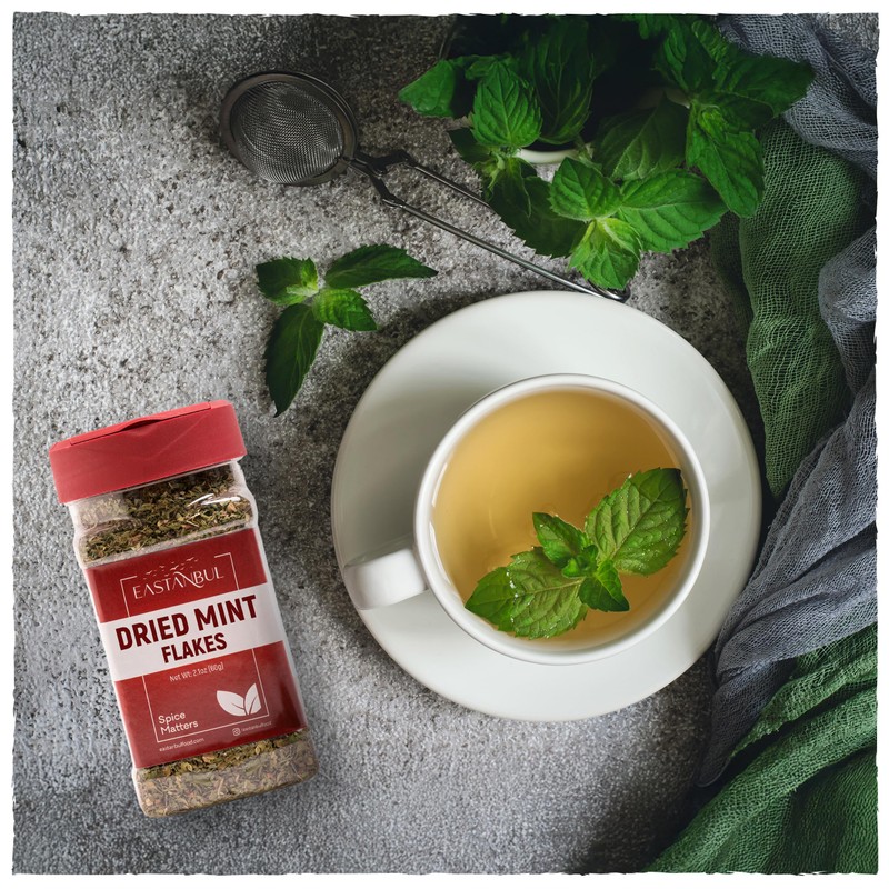 Eastanbul Dried Mint, 2.1oz, Dried Mint for Cooking, Peppermint Leaves,