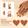 Acryl-Nagelspitzen für Übungshand: 200 Stück Ersatz-Nagelspitzen für Übungsmodell – wiederverwendbare