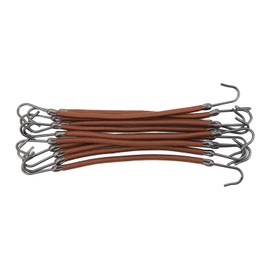 Brrnoo 10 Piezas de Cuerda Elástica para el Cabello, Lazos para el Cabello con Ganchos, Ganchos Elásticos para el Cabello, Ganchos para Sujetar la de Caballo, Cordón para el Cabello (Marrón)