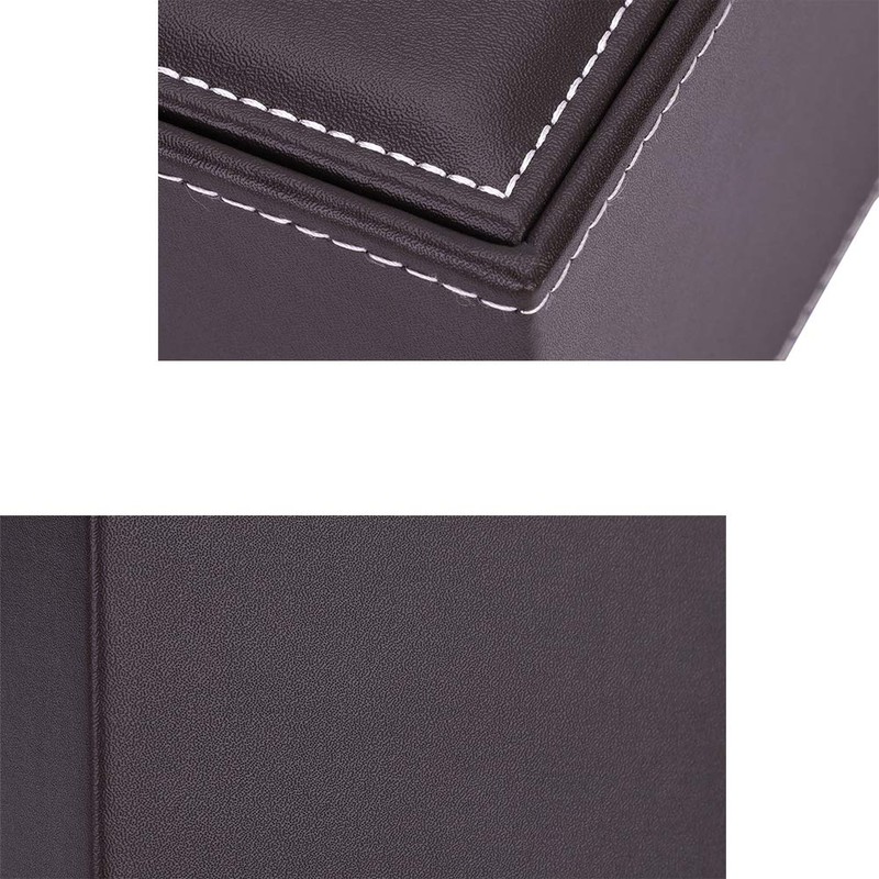 Multifunctional PU Leather Tissue Box Holder Rectangular Desktop Remote Control