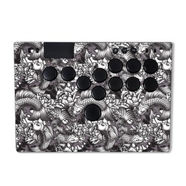 MightySkins Carbon Fiber Skin Compatible with Razer Kitsune - Angry Koi | Protective, Durable Textured Carbon Fiber Finish | Easy to Apply & Change Styles | Made in The USA