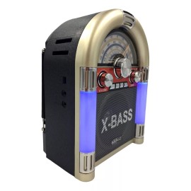 Maíz Bocina Mini Rockola X-bass Portatil Bc-148 Maiz Color Dorado