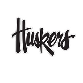Craftique Nebraska Decal (Black Huskers Decal (3''4''6''12''), 6 in)