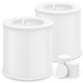 2 packs A2001 HEPA Replacement H13 Filter Compatible With A2001 Air-Purifiers, 3-in-1 H13 True HEPA With Activated Carbon Filter, Compared to Part #AF-2001, 2 hepa filter + 12 Aroma Pads