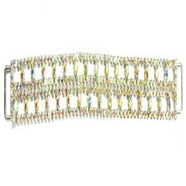 Mode Beads 7-5/8-Inch Rhinestone Connector Textile, Long, Crystal/AB Silver