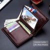 BULLCAPTAIN Large Capacity Genuine Leather Bifold Wallet/Credit Card Holder for