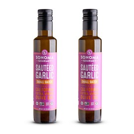 Sonoma Gourmet: Sautéed Garlic Flavored Olive Oil | 100% California Extra Virgin Olive Oil | 8.5 FL OZ (Pack of 2)