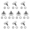 Xhziy Drawer Pulley 10pcs 22mm/0.87inch Nylon & Stainless Steel, Ball