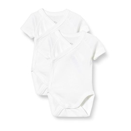 Petit Bateau Unisex Baby Short Sleeve Bodysuit for Newborns (Pack of 2), Variant 1