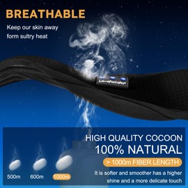 LC-dolida Bluetooth Sleep Mask Breathable Sleep Headphones, Soft Eye Mask Headphones for Sleeping Relaxation -100% Blackout Sleeping Masks for Travel/Meditation/Yoga,Unisex Gifts for Men Women