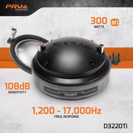PRV Audio 1x PRV D3220Ti Titanium Compression 2" Driver 8 Ohm 300W + WGP14-50X Red Horn