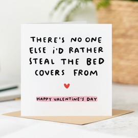 Steal The Bed Covers Valentine's Day Card, Funny Valentine's Card, For Husband, Wife, Boyfriend, Girlfriend