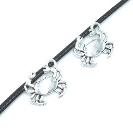 YOOGCORETT 30pcs Crab Sailing Animal Pendants Bulk Antique Tibetan Silver Charms Beads Pendants for DIY Crafts Necklace Bracelet Keychain Jewellery Making Alloy Pendants 16 X 14mm (Antique Silver)