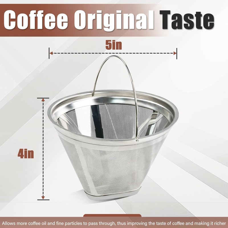 #4 Coffee Filter Stainless Steel Coffee Filter Reusable Coffee Filter