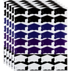 NoBrand 160pcs Graduation Cap Stickers Self-Adhesive Grad Hat Sealing Sticker Label Colo