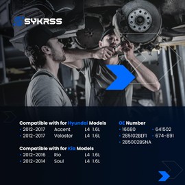 SYKRSS Exhaust Manifold Catalytic Converter Kit Direct-Fit Compatible with Kia Compatible with Hyundai - Accent 2012-2017, Veloster 2012-2017, Soul 2012-2014, Rio 2012-2016 - L4 1.6L (EPA Compliant)