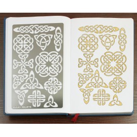 Aleks Melnyk #32 Viking Stencil and Patterns, Metal Stencil for Wood Burning, Celtic Knot, Pyrography, Dremel Stencil, Wood Carving Templates, Wicca, Occult Pagan Stencil for Leather, Embroidery