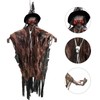 70CM Halloween Hanging Ghost Decoration with Glowing Eyes And Creepy
