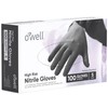 OWELL Black Nitrile Gloves Small, Chemical Resistant, Disposable Gloves, Powder-Free,