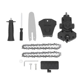 Electric Chainsaw Bracket Balck ABS Handle Cordless Chainsaw Adapter with Metal Chain for Woodworking