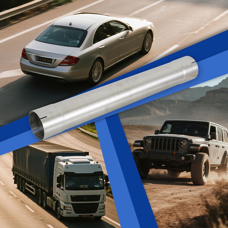 Universal T304 stainless steel Exhaust Pipe flared Tube-36" 3 Feet
