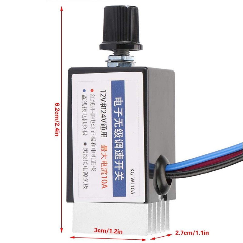 Universal DC 12V/24V Motor Controller Switch for Car Truck Fan