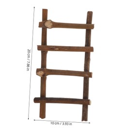 Tofficu 2pcs Rattan Ladder Props for Miniature Gardens Charming Adornments for DIY Fairy Garden Crafts Lightweight and Sturdy Micro Landscape Decorations