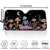 BIGCARJOB Mushroom Skull Print Car Windshield Sun Shade Foldable Front
