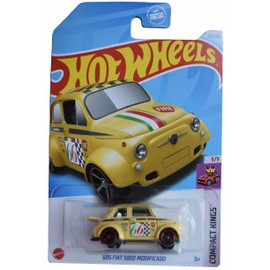 Matchbox Hot Wheels '60s Fiat 500D Modificado, Compact Kings 5/5 [Yellow] 117/250, 30782