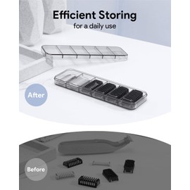 Guide Guards Set - 1/2/3/5mm Comb Attachments, Skin & Body Combs, with a Hard Case - Compatible with Obalde QP2724/QP2834/QP2520/30, QP2620/30, Pro Series, Convenient Storage with High Performance