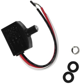 HQRP Photocell Light Sensor, Dusk to Dawn Wire-in Switch Photoelectric Control, Automatically Turns ON/OFF for Outdoor Garage Street Lights, UL Listed