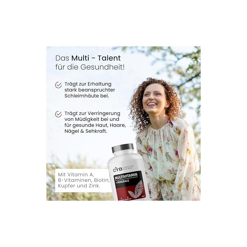 CYB multivitamins and minerals, with vitamin A, C, D and