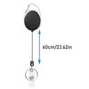 2Pcs Retractable Keyring Retractable Badge Reel Easy Pull Extendable Carabiner