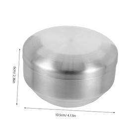 Gogogmee Scalloped Bowl for Shaving Men's Shaving Soap Bowl Stainless Steel Shave Bowl Lid Shaving Tool