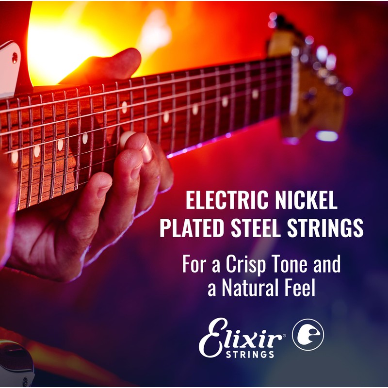 Elixir Strings 19002 Electric Guitar With Optiweb Coating, Super Light