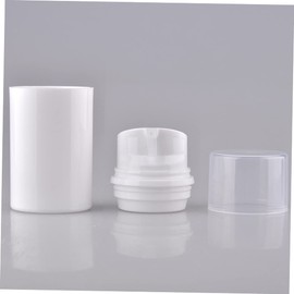 Vaguelly 3Pcs Travel Cosmetics Bottle Simple Push Type Plastic Lotion Holders for Refillable Sub Bottles for Shampoo Conditioner and Lotion White Cover Pattern