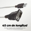 Convertidor USB a Serie RS232 DB9 45cm Negro Manhattan 205153