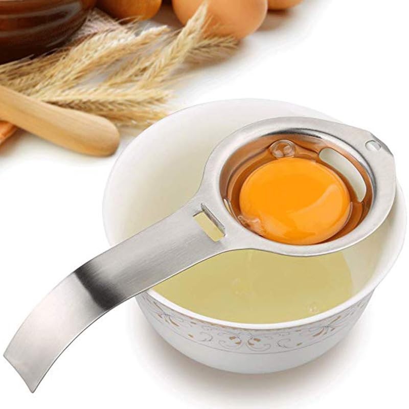Stainless Steel Deluxe Egg Separator (Silvery, One Size)