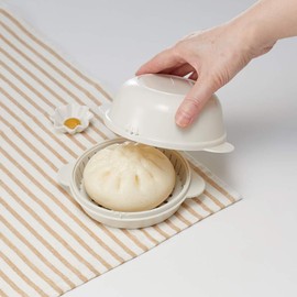 Miffy SMA11 Skater Chinese Bun Case Steamer for Microwave φ6.1 x 2.4 inches (154 x 61 mm)