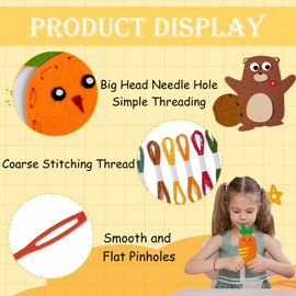 BFSYRR Sewing Kit for Kids, Kids Sewing Kit, 6 Pcs DIY Felt Animals Crafting for Kid, Play n Learn Sewing Kits for Beginner Children Boys and Girls