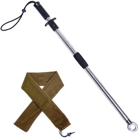 Fairiland Heavy-Duty Fish Gripper – 43.3" Extra-Long Stainless Steel Grabber with Non-Slip Handle, Wrist Lanyard & Storage Bag for Secure Fish Handling in Freshwater & Saltwater (Blue)