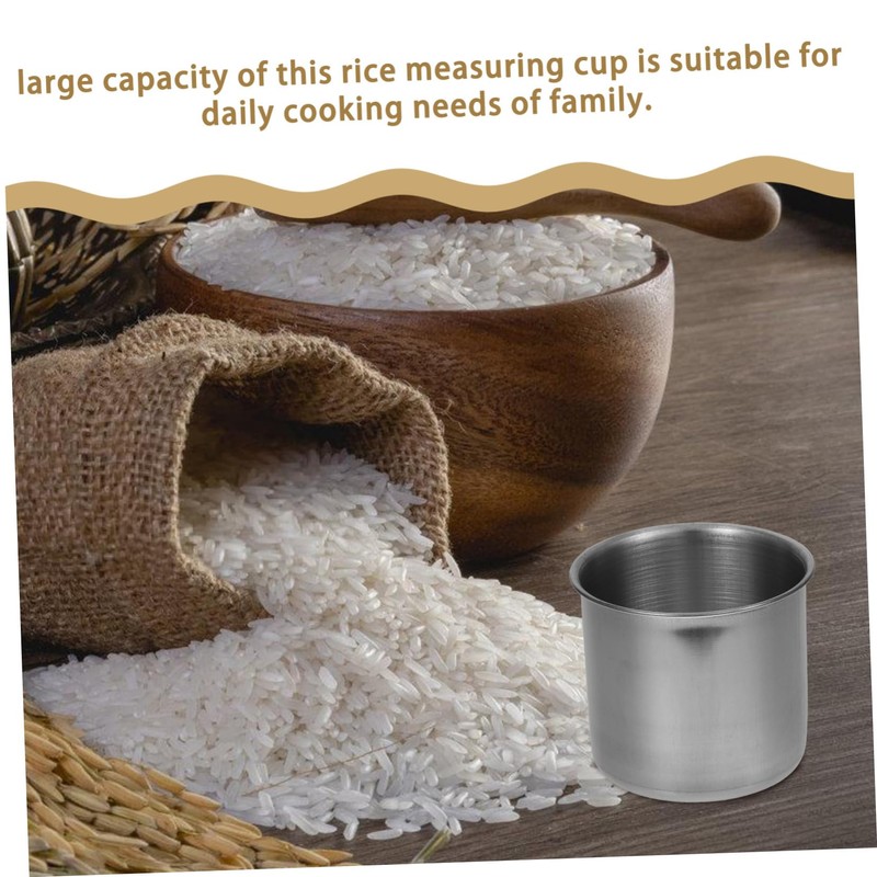 KICHOUSE 150ml Rice Measuring Cup Stainless Steel No Scale Easy