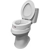 Carex Elongated Hinged Raised Toilet Seat, Adds 3.5 Inches of