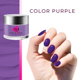 TKB Nail Dip Powder| Ultra-Fine, No UV light Required, DIY Manicure with Salon Quality (Color Purple (Purple), 1 Ounce (Pack of 1))
