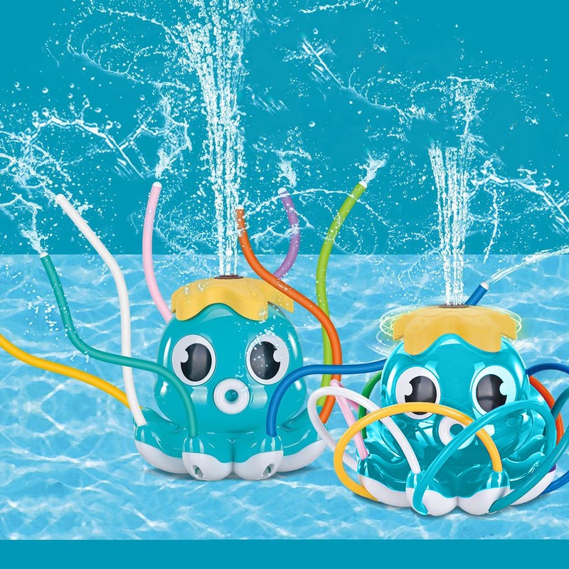 Summer Backyard Lawn Water Sprinkler Splashing Toy Kid Cute Octopus