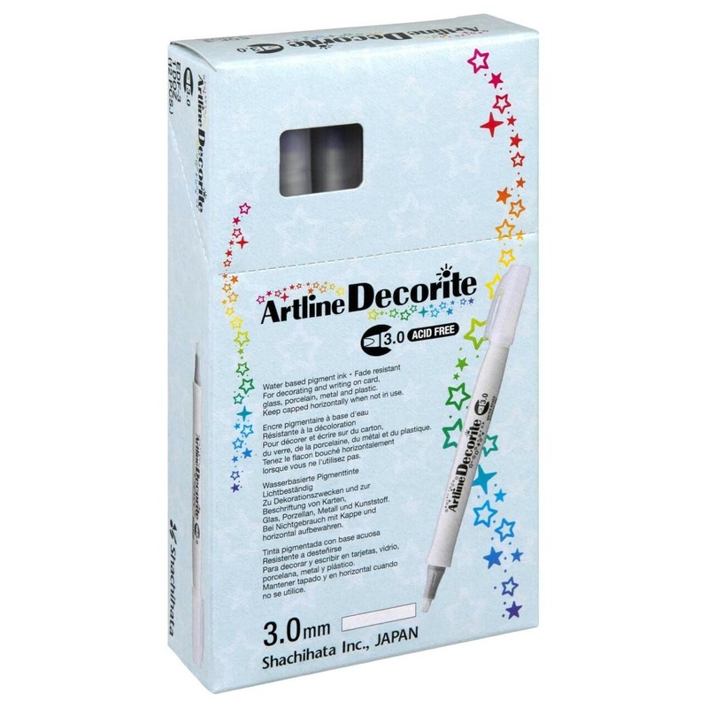 Artline 'Decorite' Yellow Marker Pen 3.0mm for Card, Glass, Metal