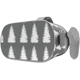 Decal Style Skin Wrap Compatible with Oculus Go Headset - Winter Trees Gray (Oculus NOT Included)