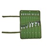 17 Pocket Canvas Ratchet Combination Wrench Roll Organizer: Easy-to-Roll Tool