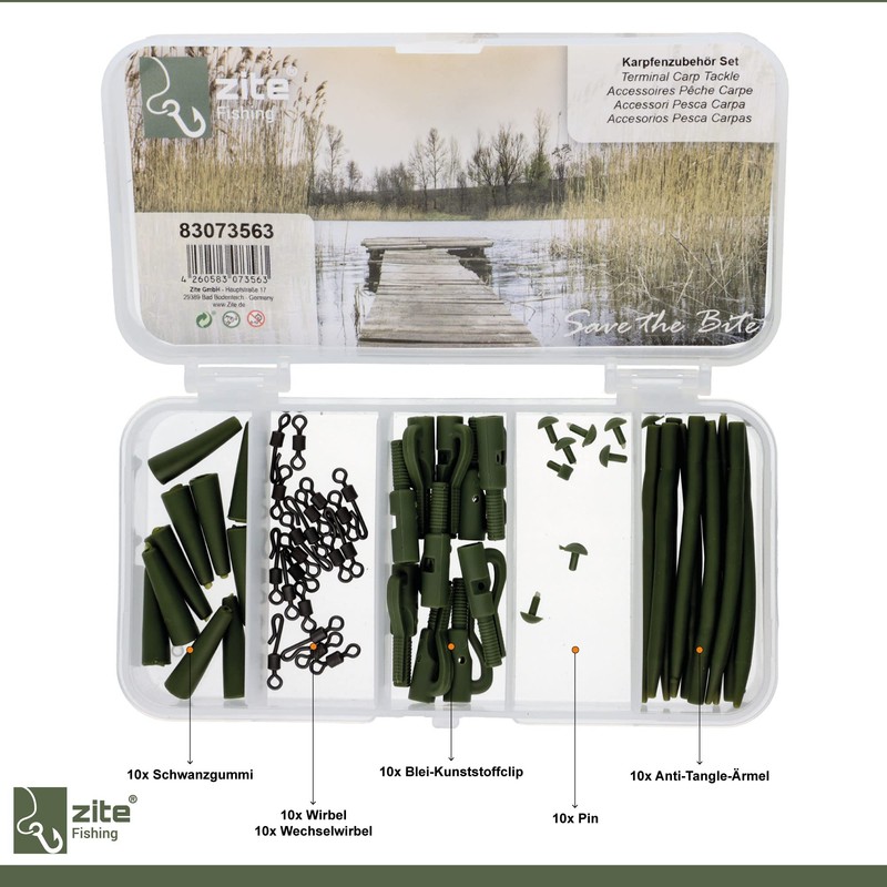 Zite Fishing Terminal Carp Tackle Set - Safety Lead Clip